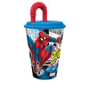 Bicchiere Con Cannuccia Spiderman 430Ml St51330 X1