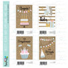 Biglietti Compleanno Design Kraft Con Foil Agv18 X12