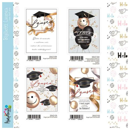 Biglietti Laurea Con Foil 20Al029 X12