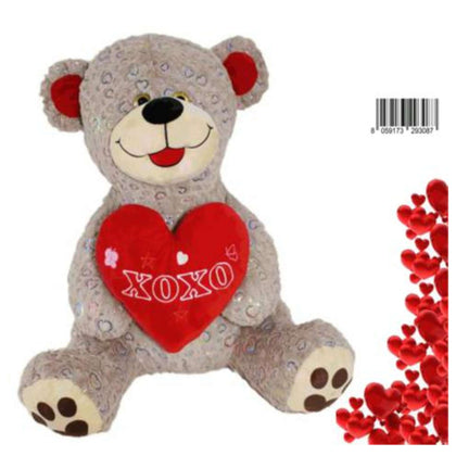 Peluche Orso Gigante Stampato Con Cuore 93087 X1