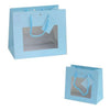 Shoppers Azzurro C/Finestra 16X8X14Cm 180Gr 57228 X10