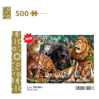 Puzzle 500Pz Hqc Wild Cats 35126 X1