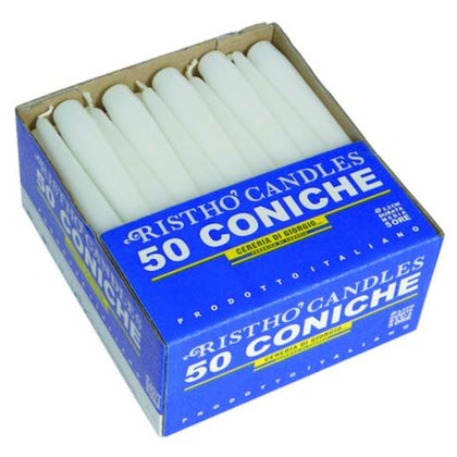 Cand.Coniche Cm.25 Bianco 56154.01 X50