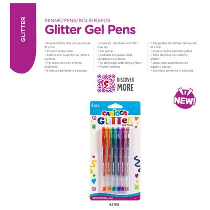 Bl.6 Penne Gel Glitter 42165 X6