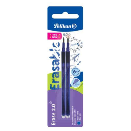 Bl. 2 Refills X Penna Erase 2.0 Blu Pelikan X1