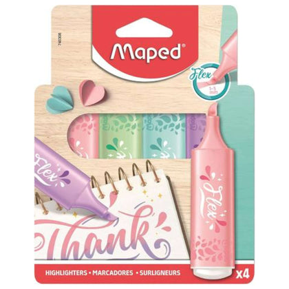 Bl. 4 Evidenziatori Flex Pastel Maped 740308 X1