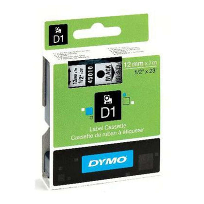 Nastro Dymo D1 12Mm. X 7Mt. 45010 Nero/Trasparente X1