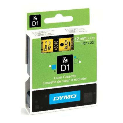 Nastro Dymo D1 12Mm. X 7Mt. 45018 Nero/Giallo X1