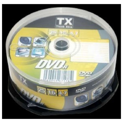 Cf.25 Dvd-R 16X Tx Contributo Tax Assolto (0.10) X1