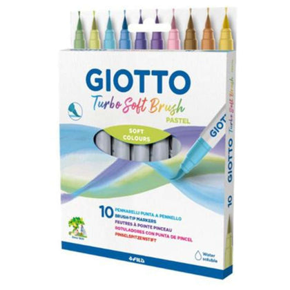 Scatola Pennarelli 10 Turbo Soft Brush Pastel Giotto 4269 X1