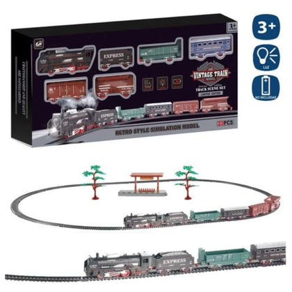 Pista Treno Locomotiva Con 5 Vagoni 104.5X68Cm 701165 X1