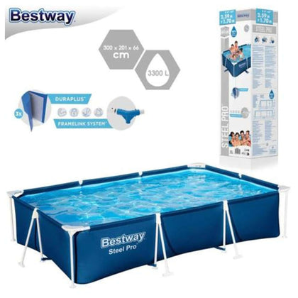 Piscina Tubolare Rettangolare Steel Pro 300X201X66Cm 564040 X1