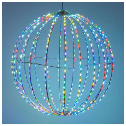 Sfera Lt 3D Dm.30 Metallo Bianco Rgb 500 Led Multiflash 69046 X1