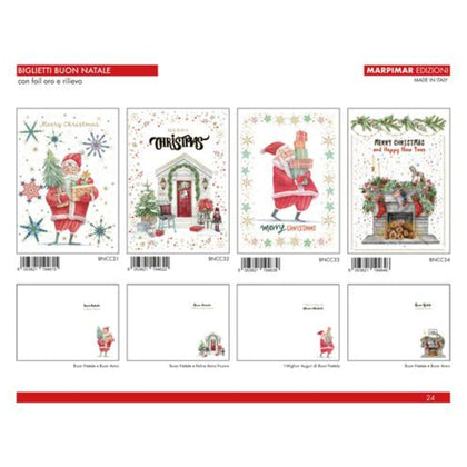Biglietti Buon Natale Con Foil Oro E Rilievo Abncc09 X12