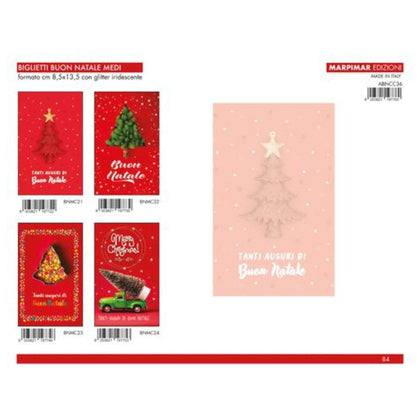 Biglietti Buon Natale Con Glitter Abncc36 X12