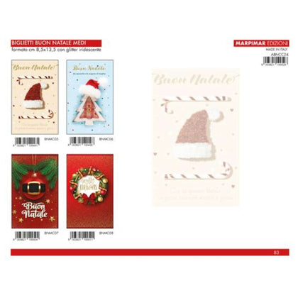 Biglietti Buon Natale Con Glitter Abncc24 X12