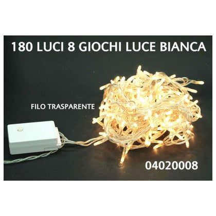 Serie 180 Luci 8 Giochi White F/Traspar X1