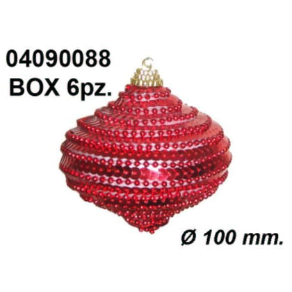 Box 6 Onion Paietta+Perline Red/R X1