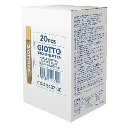 Glitter Glue Giotto 10.5Ml. Oro X20