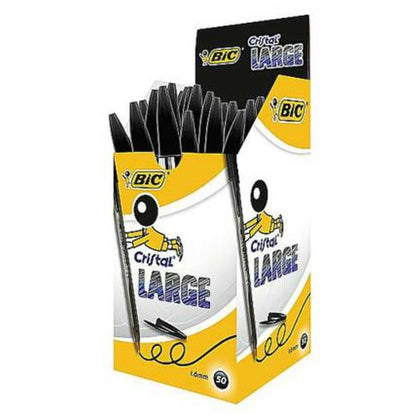 Cf.50 Penne Bic Cristal Large Nera  X1