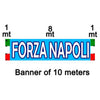 Striscione Forza Napoli 10Mt Con Il Tricolore X1