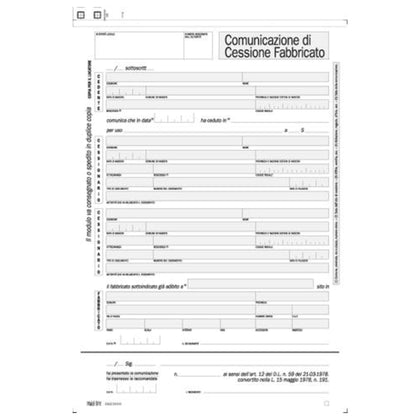 Comunicazione Cessione Fabbricato Snap Out A 3 Copie X50
