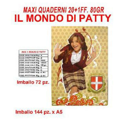 Maxi Quaderni 20+1Ff.80Gr. Rigatura 5Mm Il Mondo D X12