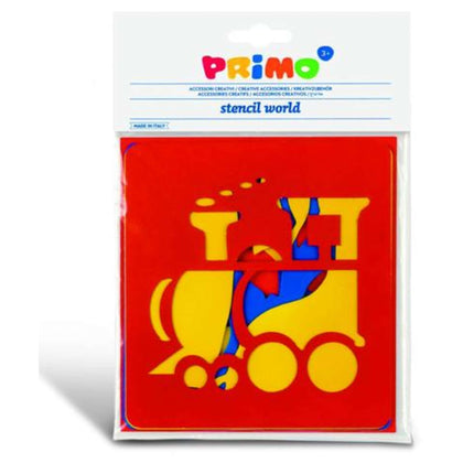 Set 6 Stencil In Pp Mezzi Trasporto 763 Primo X1