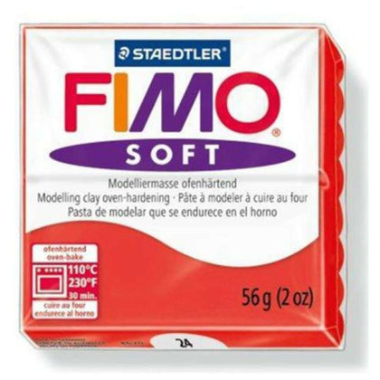 Panetto Fimo Soft 24 Rosso India X1