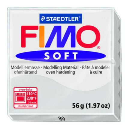 Panetto Fimo Soft 80 Grigio X1