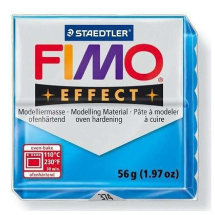 Panetto Fimo Soft Eff. 374 Blu Trasl. X1