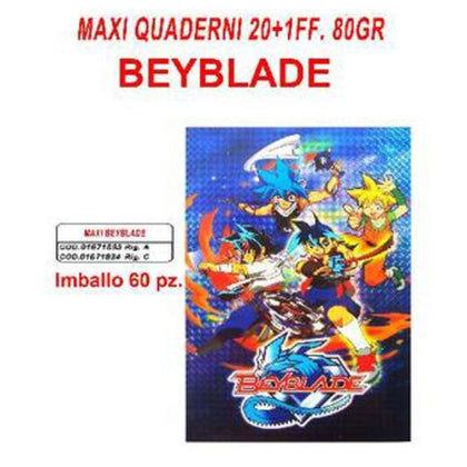 Maxi Quaderni 20+1Ff 80Gr Rigatura C Beyblade X10