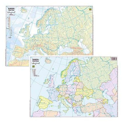 Cartina Geografica Muta F/P Europa X20