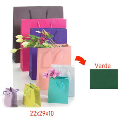 Shopper 157Gr 22X29+10 Verde Bosco X12