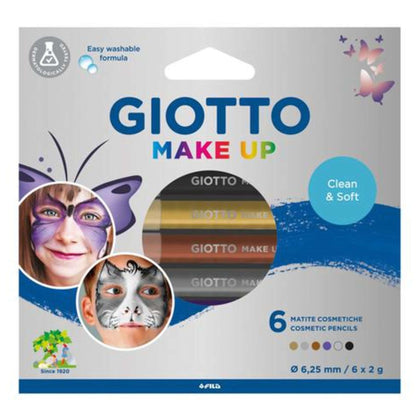 Cf.6 Matite Make Up Giotto 4741 Colori Metallici X1