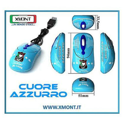 Mouse Cuore Azzurro Xm-030 X1