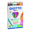 Scatola 12 Pastelli Mega Giotto Triplus 2206 X6