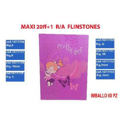 Maxi Quaderni 20+1Ff 80Gr Rigatura 1R Flinstones X12