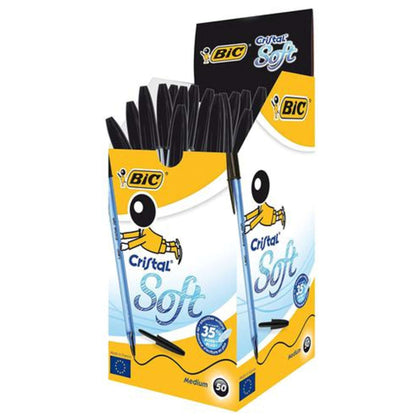 Cf.50 Penne Bic Cristal Soft Nero  X1