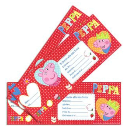 Pz 6 Inviti Peppa Pig Pp-0480239 X1