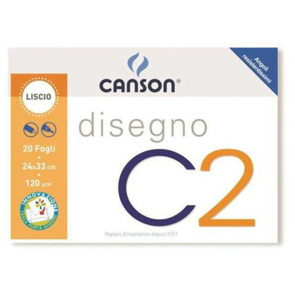 Blocco Disegno 20Ff. C2 24X33 Liscio Canson X10