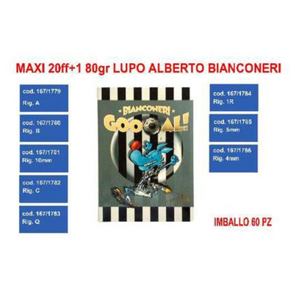Maxi Quaderni 20+1Ff 80Gr Rigatura 10Mm Lupo Alber X12