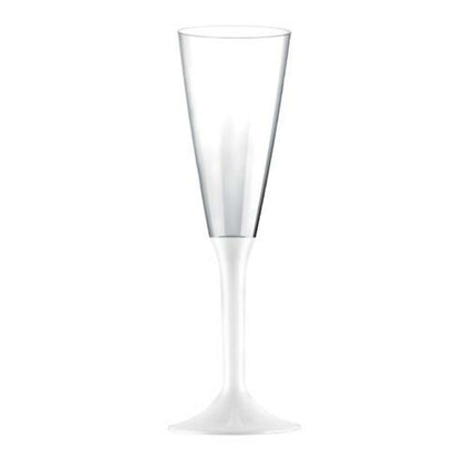 Cf.6 Calice Champagne Base Bianco X1