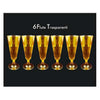 Cf.6 Calice Champagne Colore Arancio X1