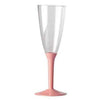 Cf.6 Calice Champagne Colore Rosa X1