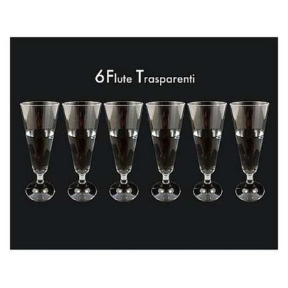 Cf.6 Calice Champagne Base Trasparent X1