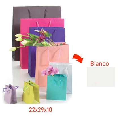 Shopper 157Gr 22X29+10 Bianca X12