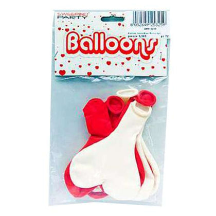 Cf.8 Pallone Cuore 12 Bianco Rosso 3259 X1