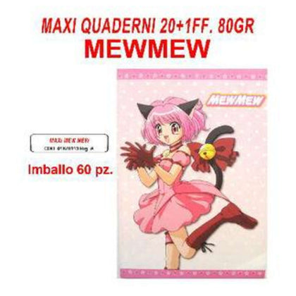 Maxiquaderni 20+1Ff 80Gr Rigatura A Mewmew X10