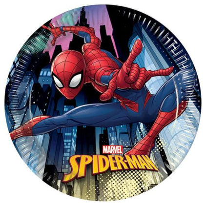 Cf.8 Piatti Carta 20Cm Spiderman 89446 X1